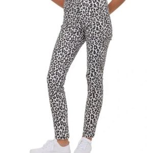 H&M black and white leopard print skinny jeans size 30
